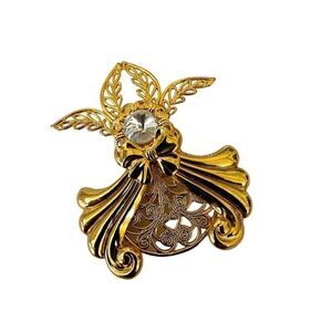 Jane gold tone angel pin
